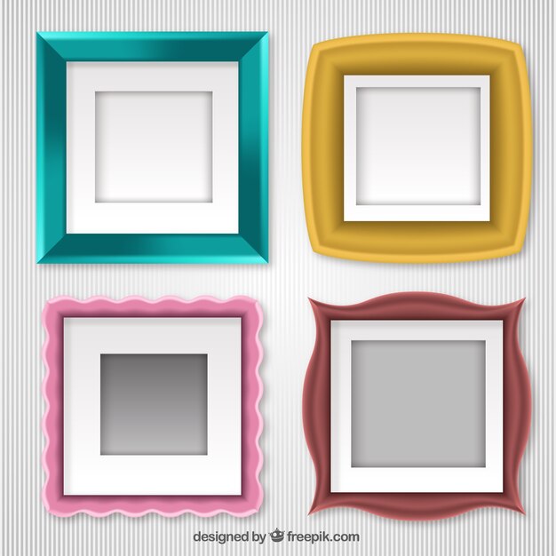 Set de marcos de fotos con diferentes diseños