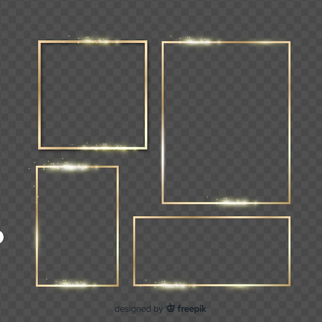 Set marcos realistas dorados