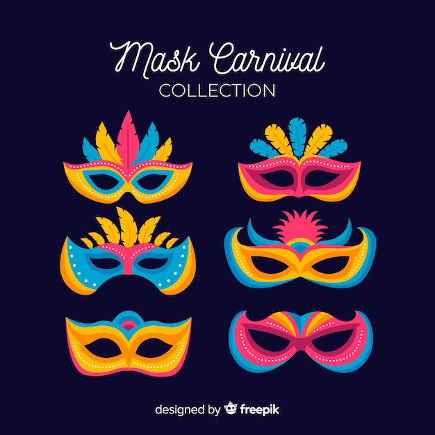 Set de máscaras de carnaval