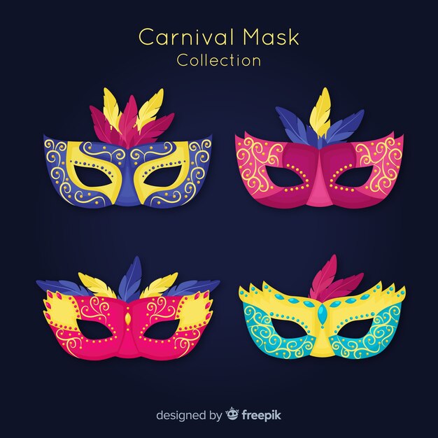 Set de máscaras de carnaval