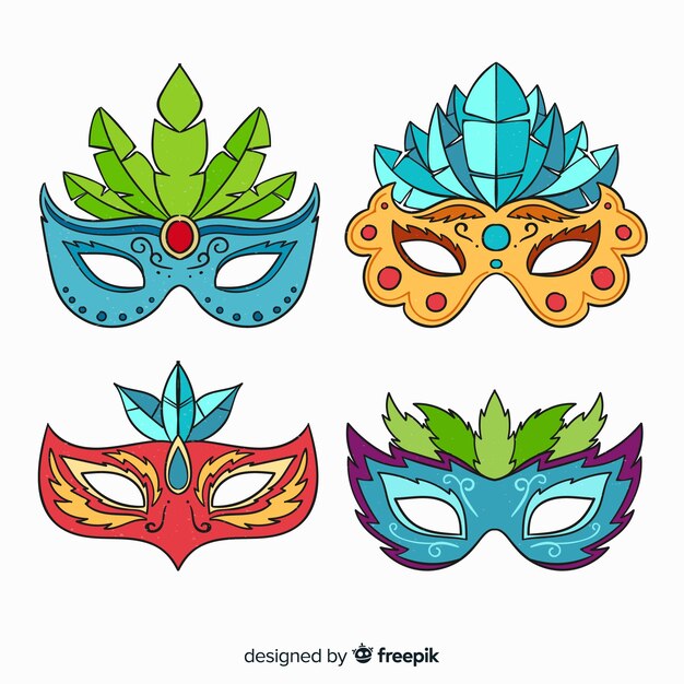 Set de máscaras de carnaval