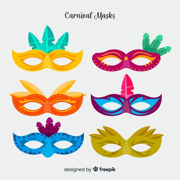Set de máscaras de carnaval