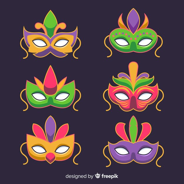 Set de máscaras de carnaval