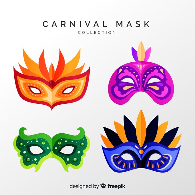 Set de máscaras de carnaval