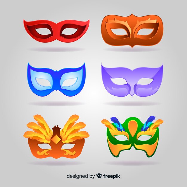 Set de máscaras de carnaval