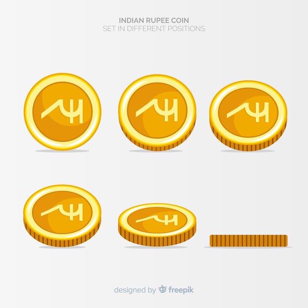 Set de monedas rupias indias