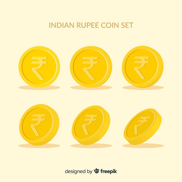 Set de monedas rupias indias