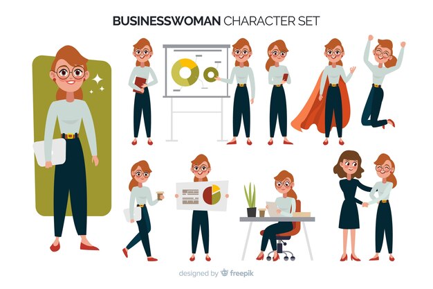 Set de mujeres de negocios