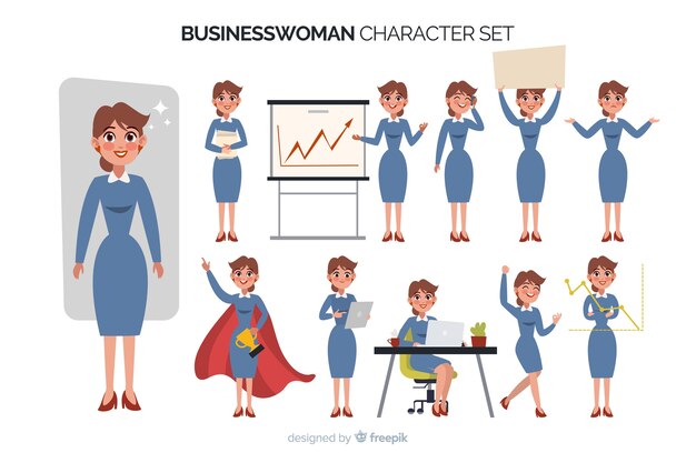 Set de mujeres de negocios