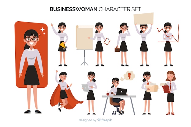 Set de mujeres de negocios