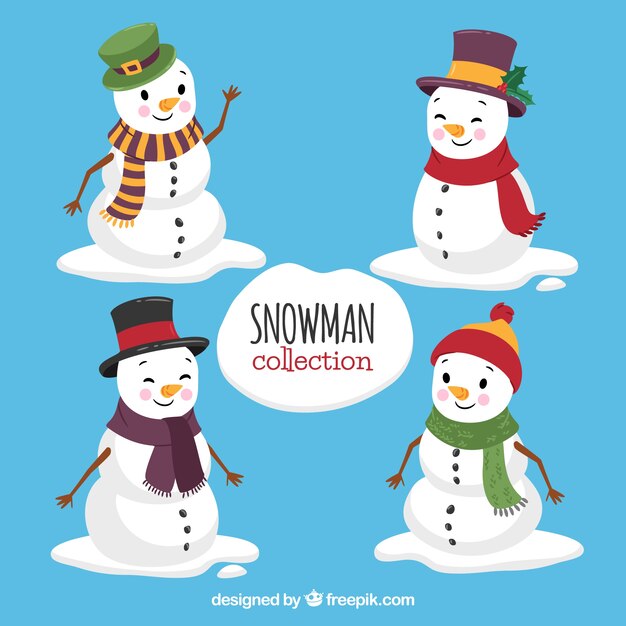 Set de muñecos de nieve adorables