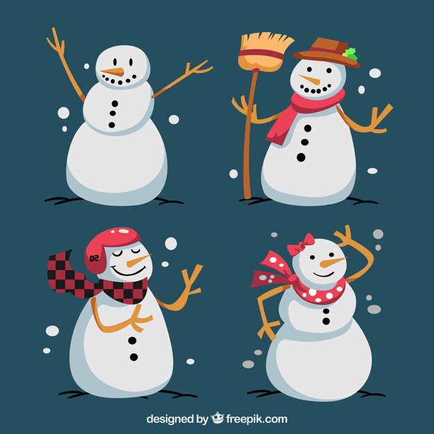 Set de muñecos de nieve 