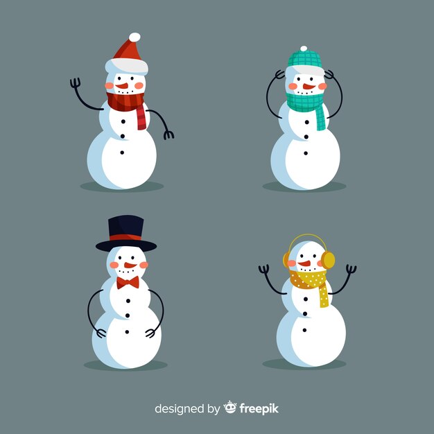Set de muñecos de nieve