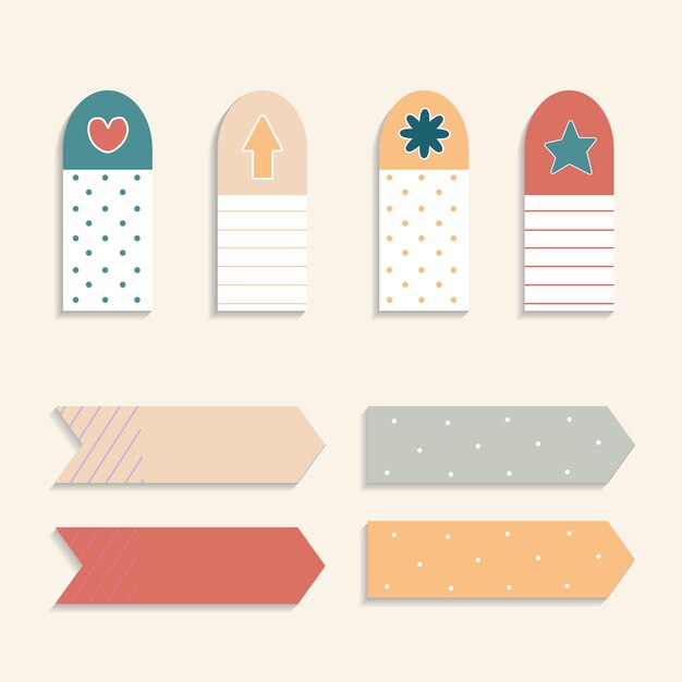 Set de notas adhesivas de colores