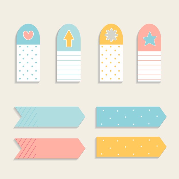Set de notas adhesivas de colores