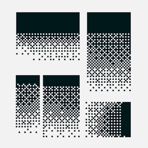 set of abstract geometric pattern grid background with mosaic texture