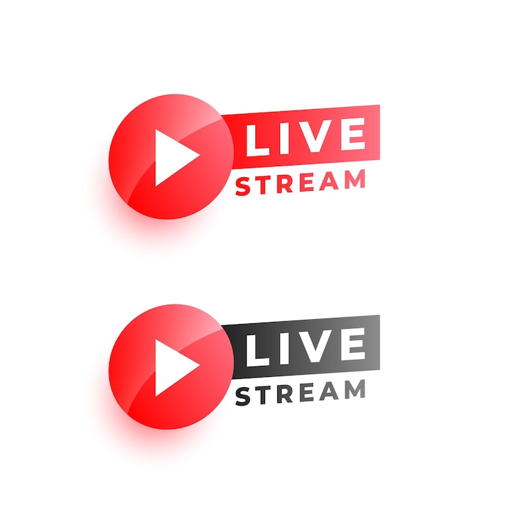 Vector gratuito set of live stream or webinar icon design