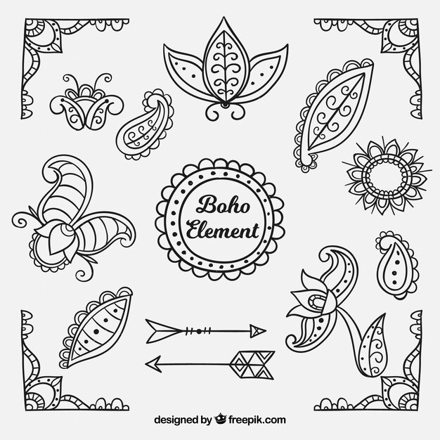 Set de ornamentos boho