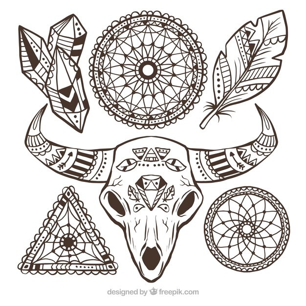 Set de ornamentos boho