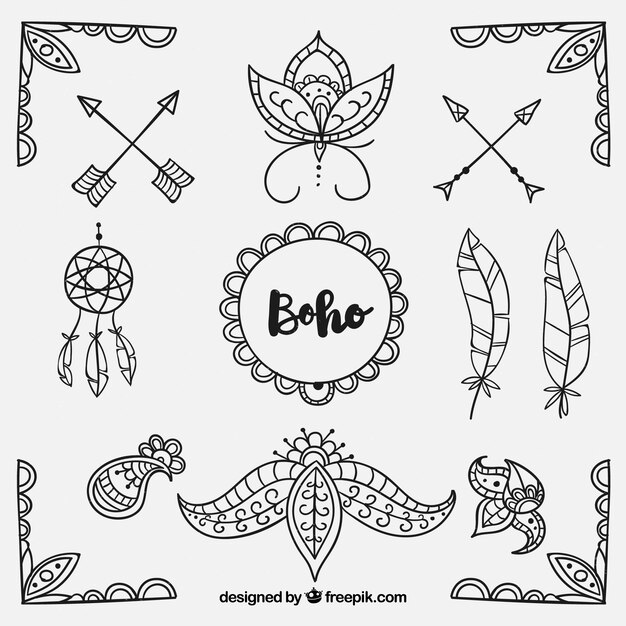 Set de ornamentos boho