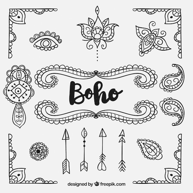 Set de ornamentos boho