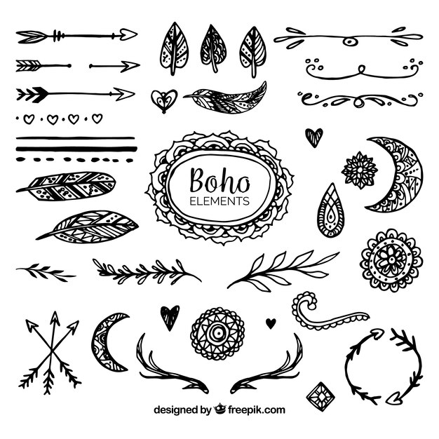 Set de ornamentos boho