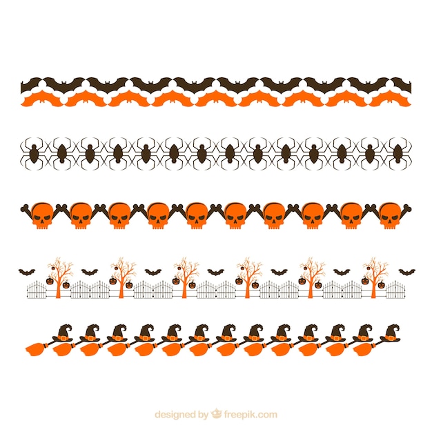 Set de ornamentos con elementos de halloween 