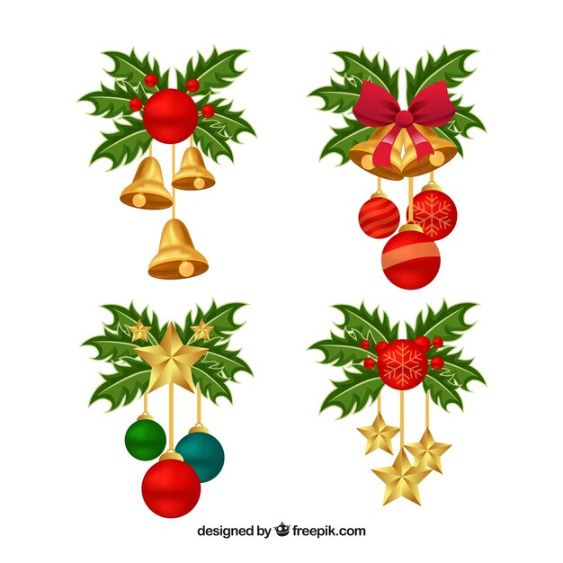 Set de ornamentos de navidad 