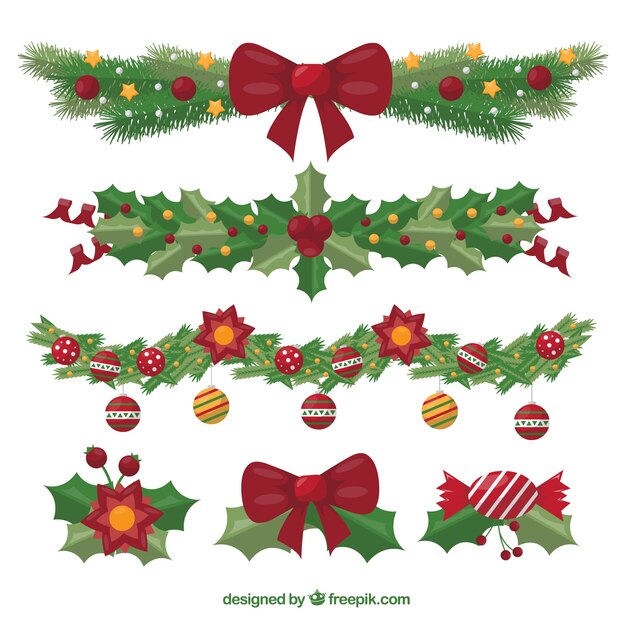 Set de ornamentos navideños elegantes 