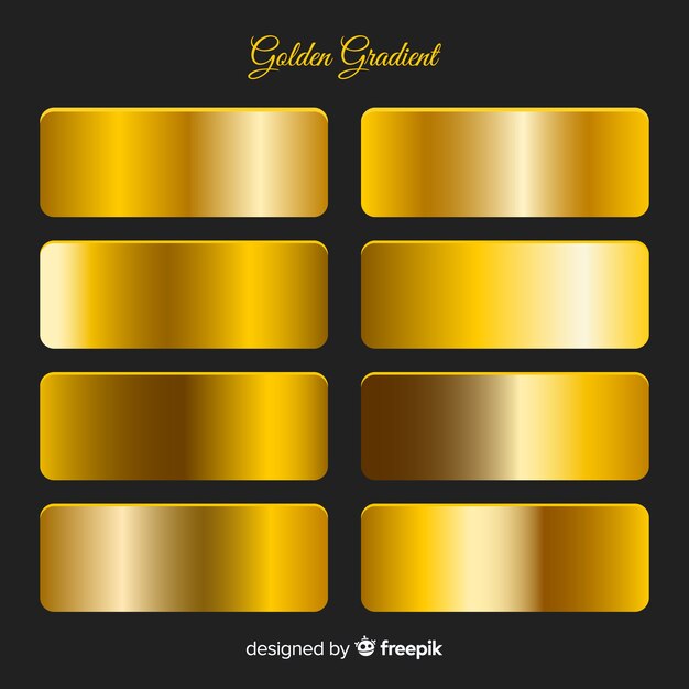 Set oro degradado textura metálica