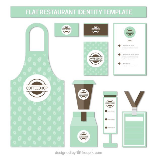 Set de papelería de restaurante