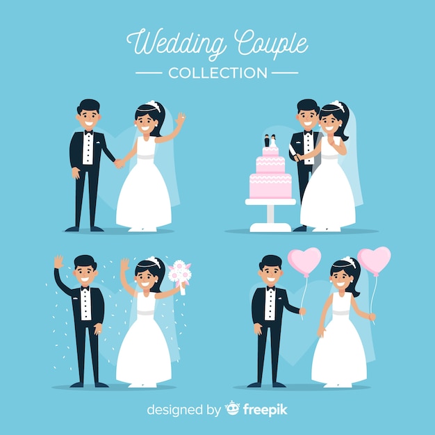 Set de pareja de novios