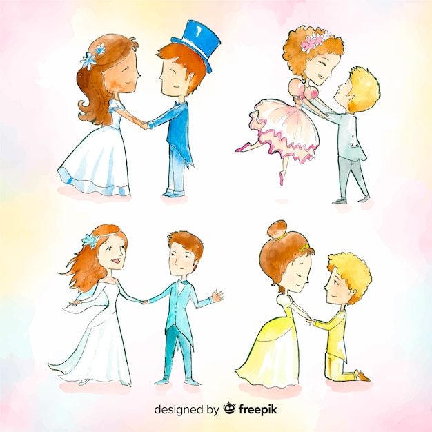 Set de pareja de novios