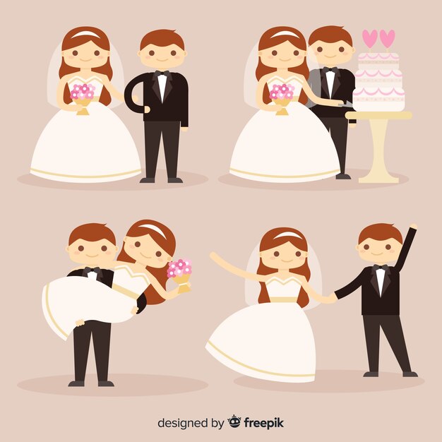 Set de pareja de novios