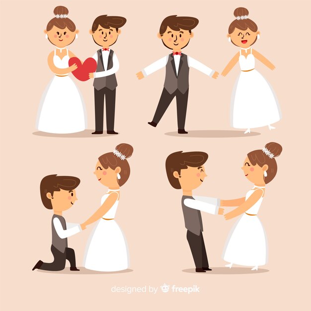 Set de pareja de novios
