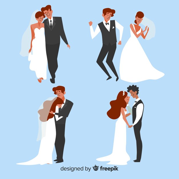 Set de pareja de novios