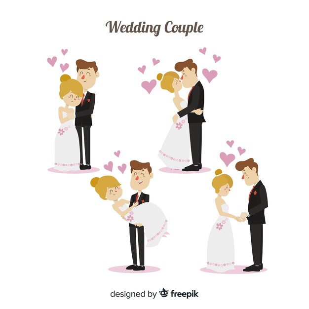Set de pareja de novios