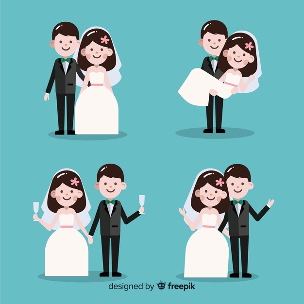 Set de pareja de novios