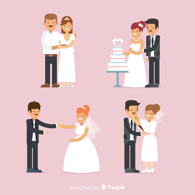 Set de pareja de novios