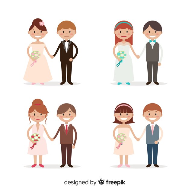 Set de pareja de novios