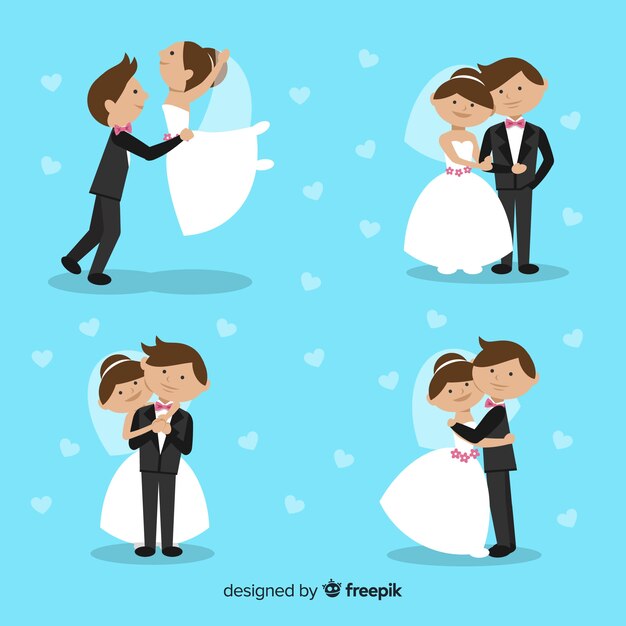 Set de pareja de novios