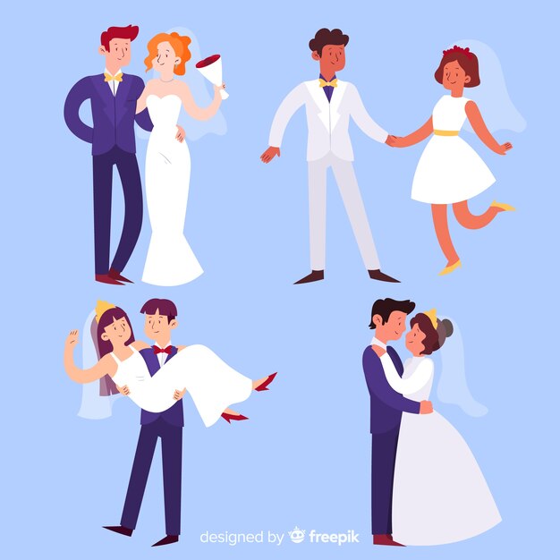 Set de pareja de novios