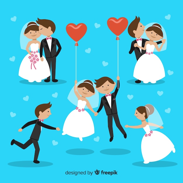 Set de pareja de novios