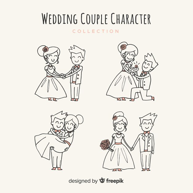 Set de pareja de novios