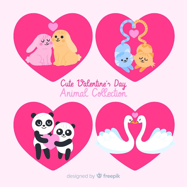 Vector gratuito set de parejas de animales