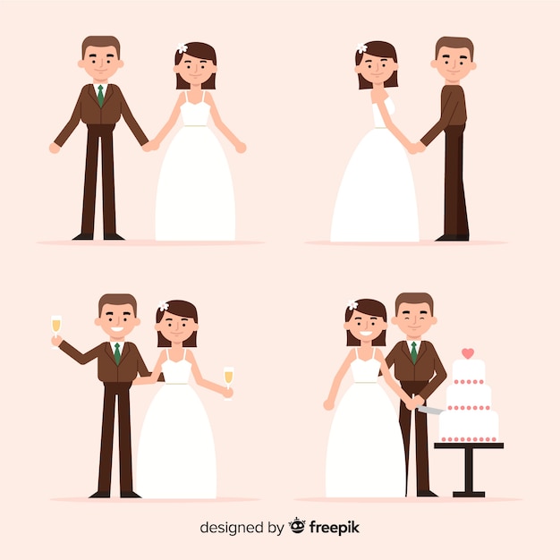 Set de parejas de novios