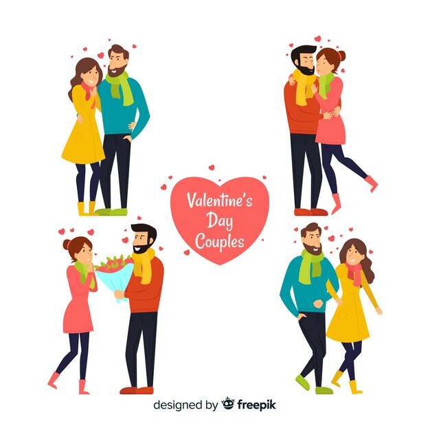 Set de parejas en san valentín