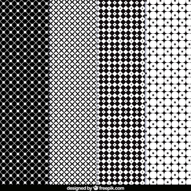 Set de patrones decorativos de formas abstractas