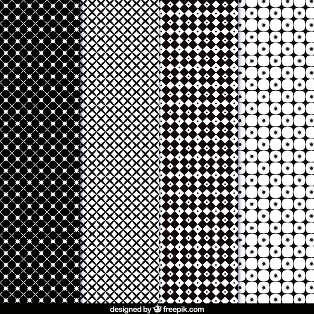 Set de patrones decorativos de formas abstractas