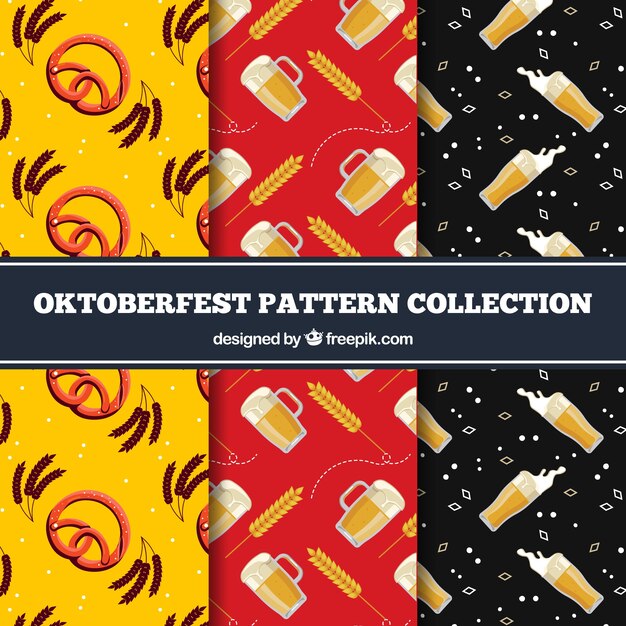 Set de patrones decorativos de oktoberfest